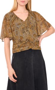 1.STATE Pintuck Long Sleeve Blouse