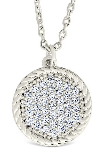 Sterling Forever Landyn Cz Circle Pendant Necklace