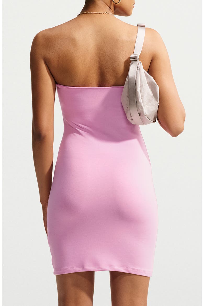 Strapless Minidress, Alternate, color, PINK RISE/ METALLIC SILVER