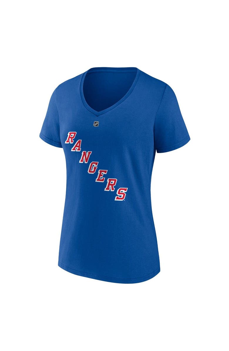FANATICS Women's Fanatics Branded Vladimir Tarasenko Royal New York Rangers Authentic Stack Name & Number V-Neck T-Shirt, Alternate, color, 