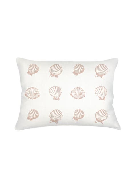 Saltwater Shell Printed Linen Pillow