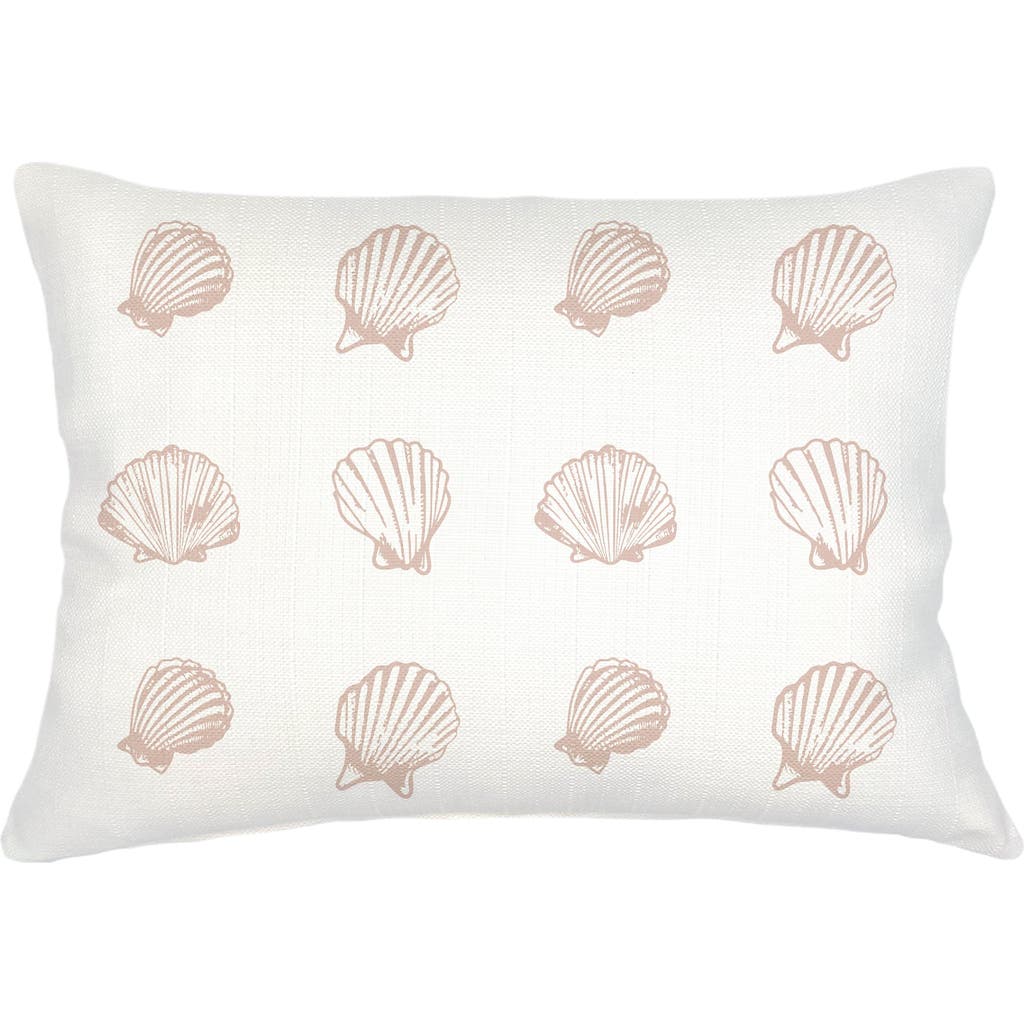 Anaya Saltwater Shell Printed Linen Pillow In Neutral