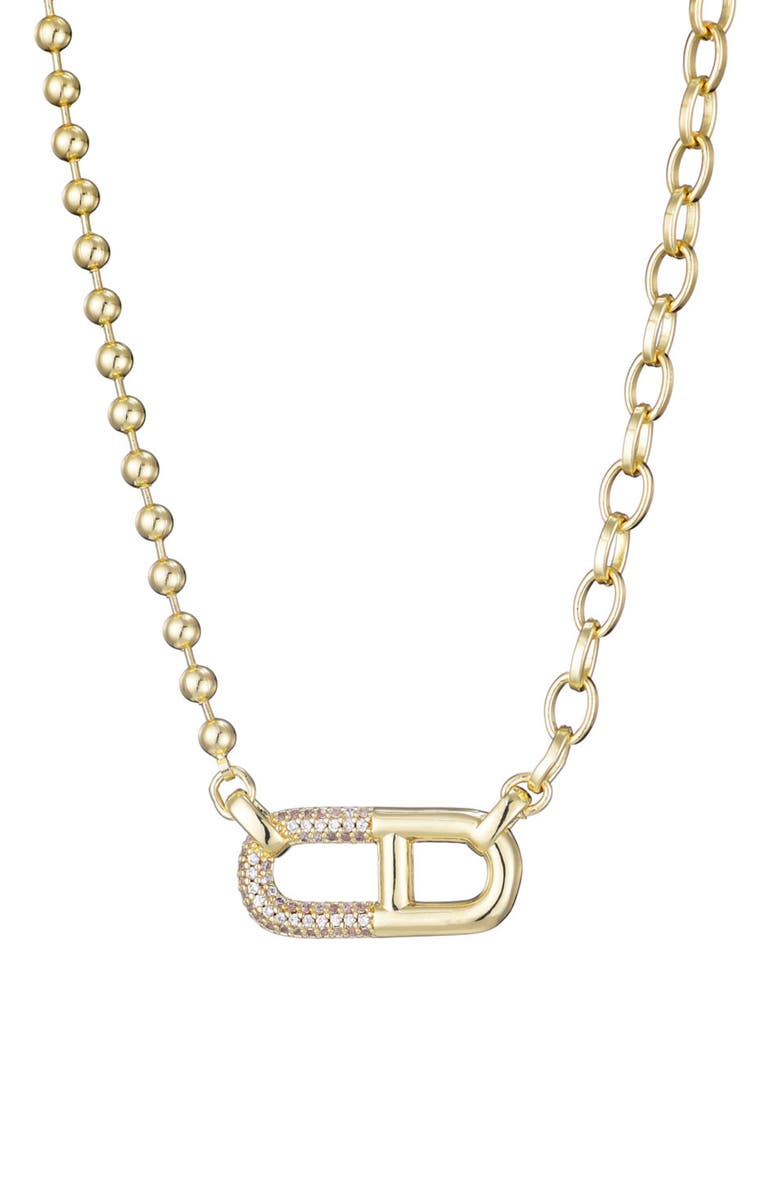 Adornia Mixed Chain Necklace, Alternate, color, Gold
