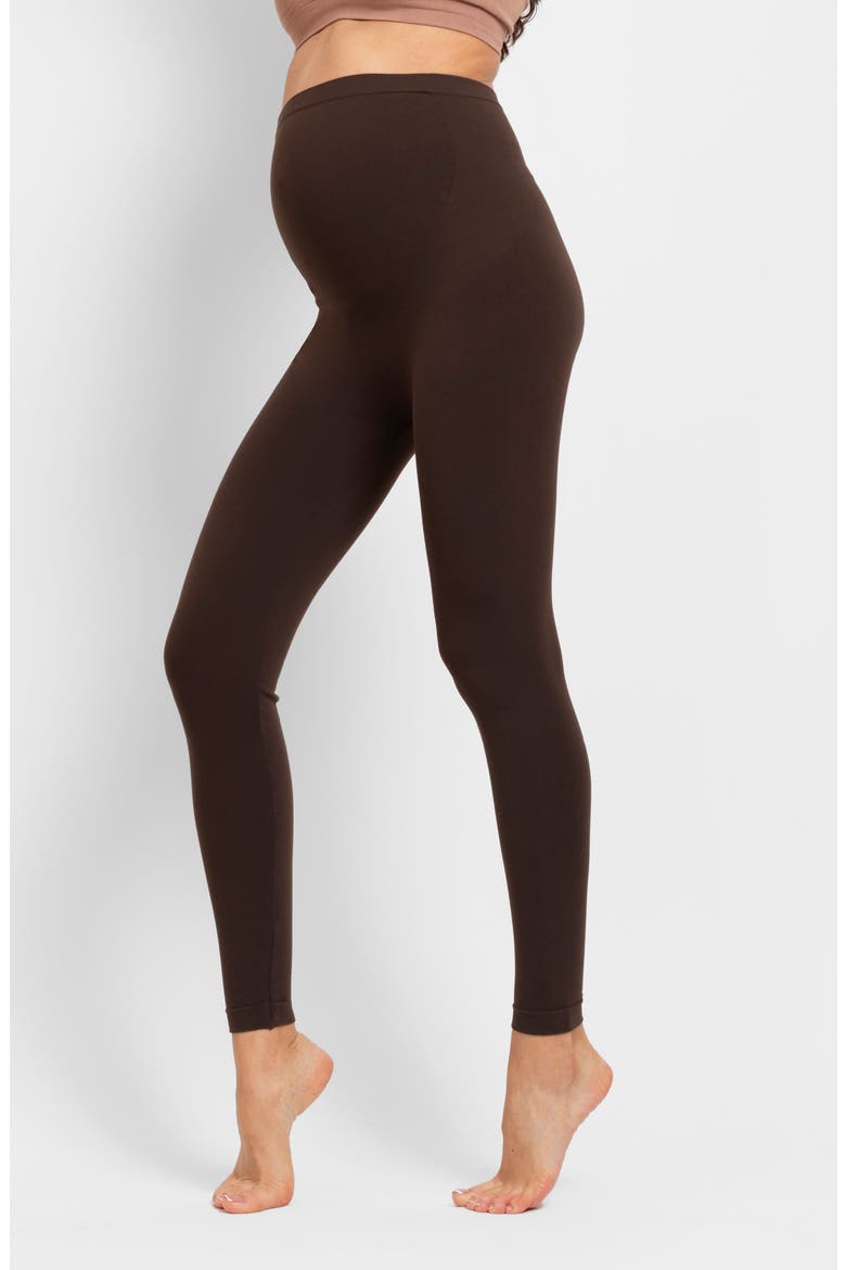 Seamless Over the Bump Maternity Leggings, Alternate, color, MOCHA