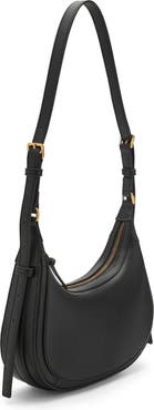 MANGO Oval Faux Leather Shoulder Bag