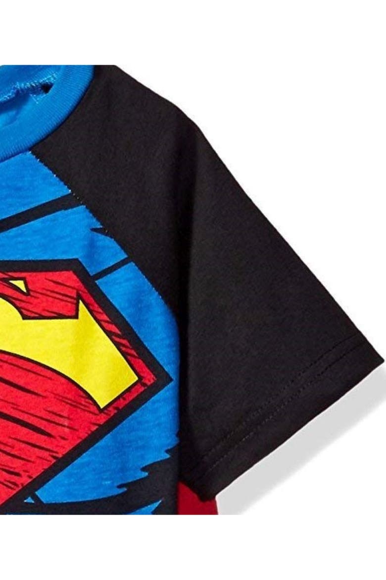Justice League Tee with Detachable Cape, Alternate, color, Superman Blue