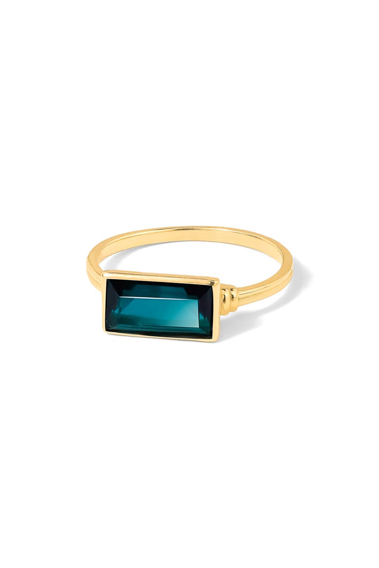 Blue Quartz Gold Plated Ring, Alternate, color, BLUE