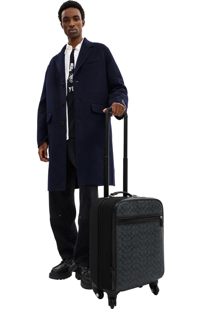 COACH Signature Canvas Wheeled Carry-On, Alternate, color, Charcoal