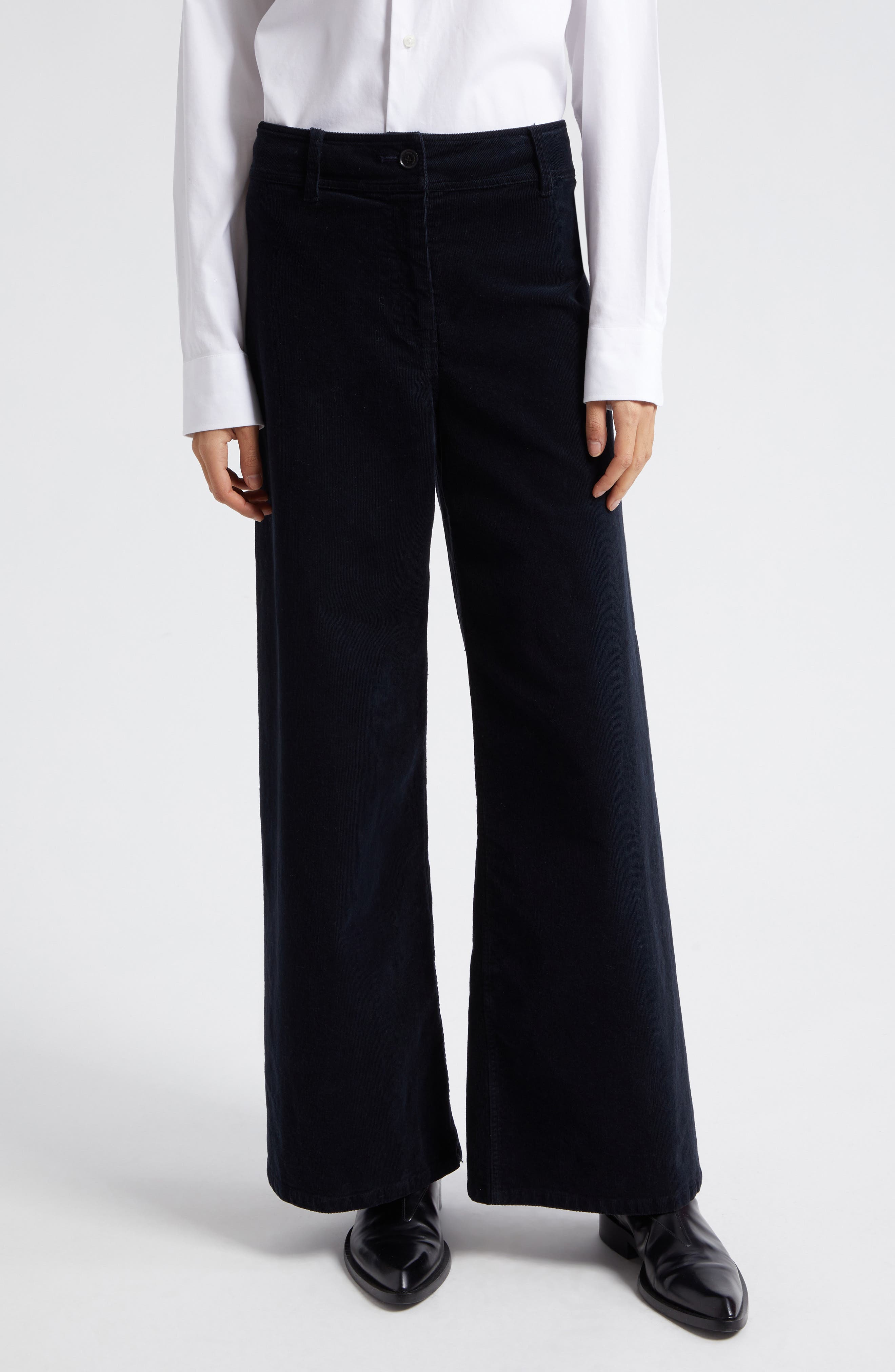 Nili Lotan Megan Corduroy Wide Leg Pants
