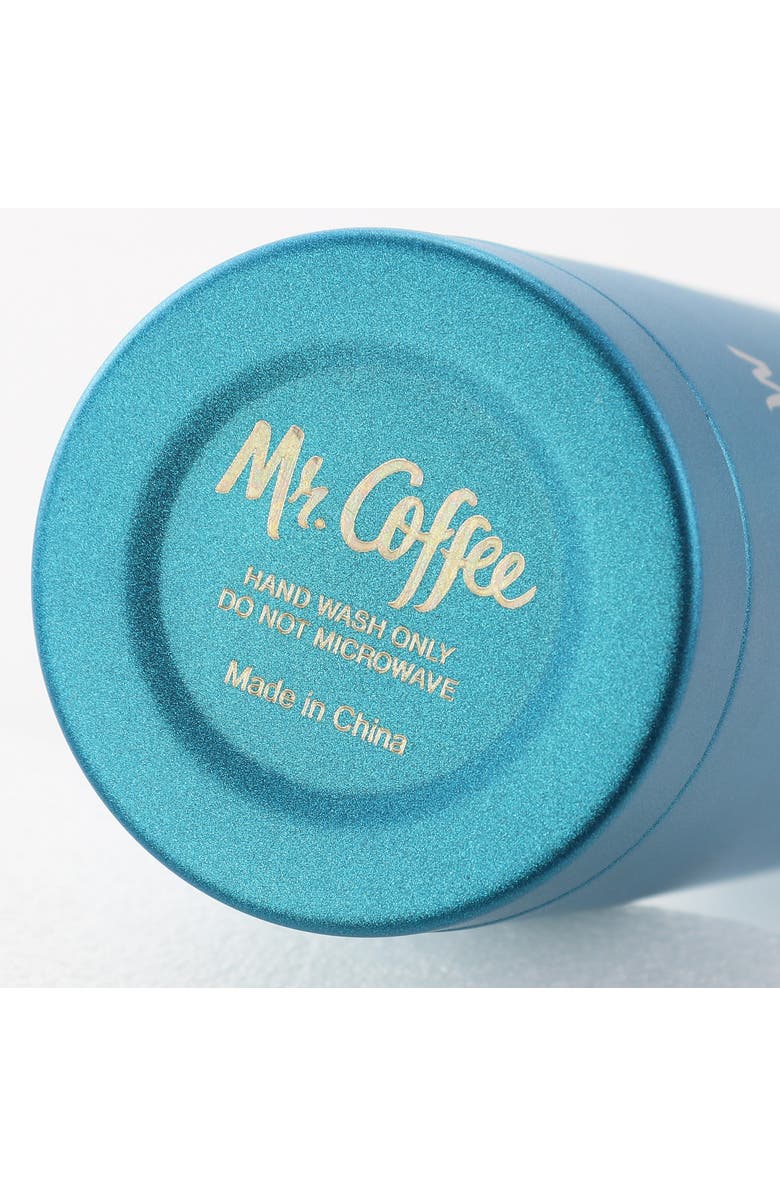 MR COFFEE Luster Javelin 4 Piece 16 Ounce Stainless Steel Thermal Travel Bottle Set, Alternate, color, Blue