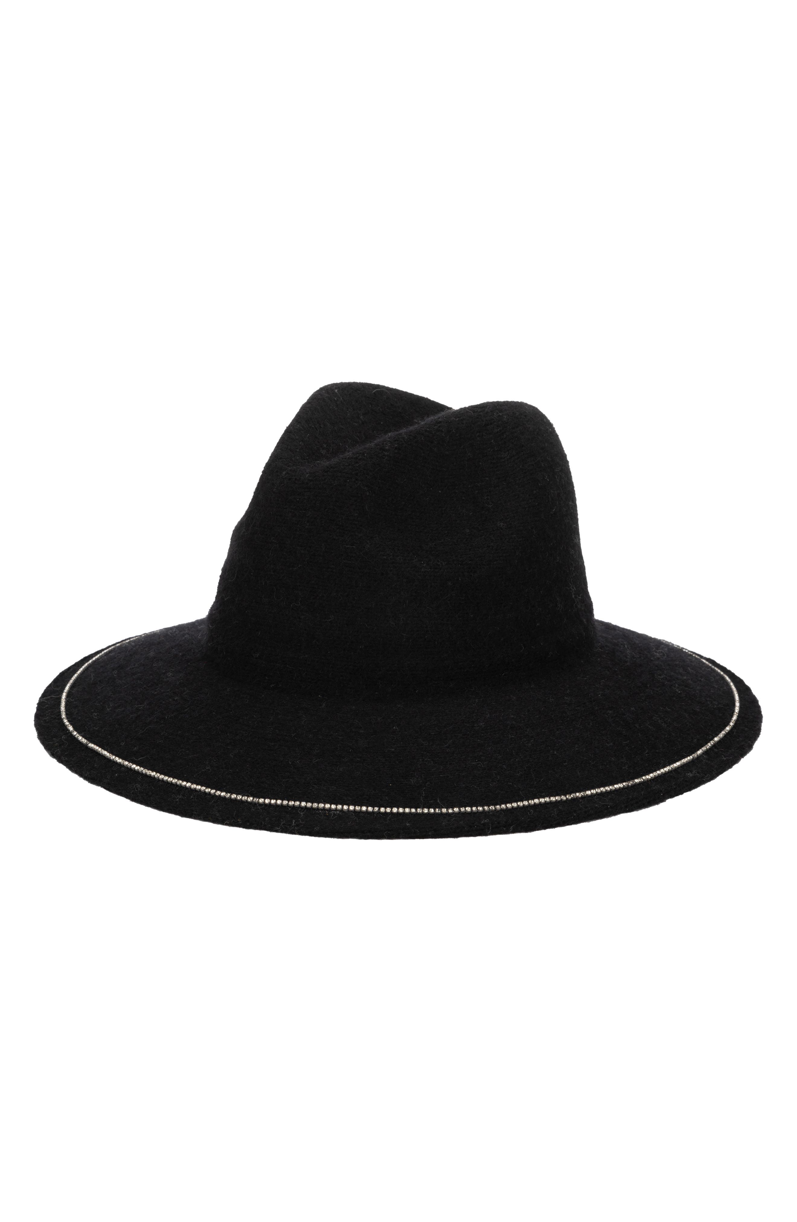 San Diego Hat Rhinestone Trim Knit Fedora
