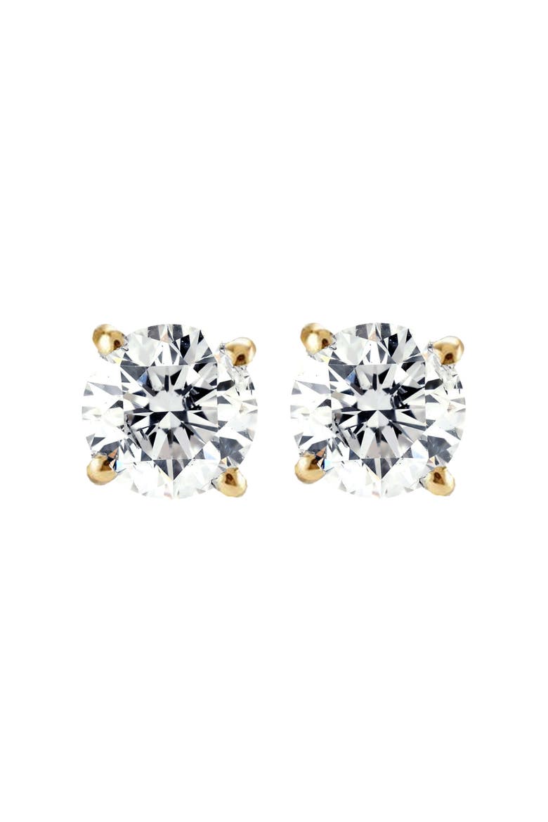1 CT. T.W. Natural Diamond Studs 14K or Gold, Main, color, Yellow Gold