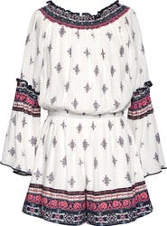 Truly Me Print Long Sleeve Romper