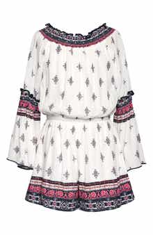 Print Long Sleeve Romper