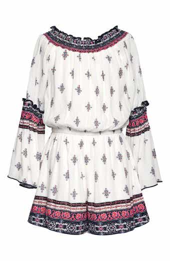 Print Long Sleeve Romper