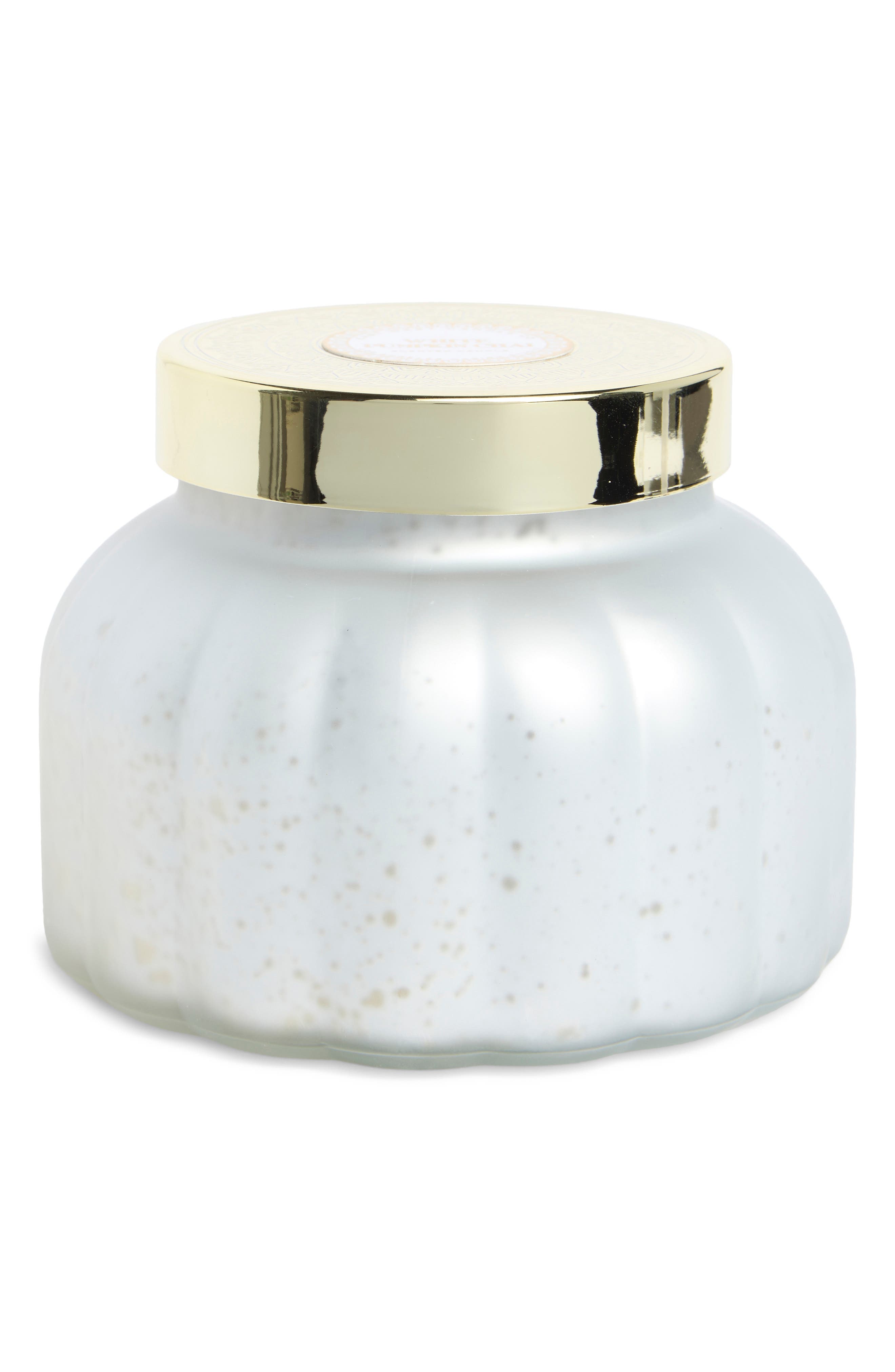 White Pumpkin Chai Jumbo Mercury Glass Candle