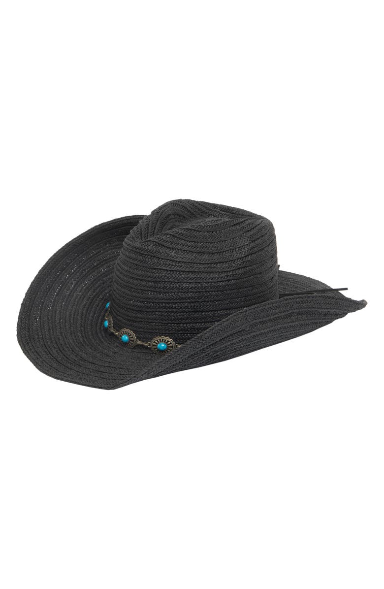 San Diego Hat Straw Cowboy Hat, Main, color, Black