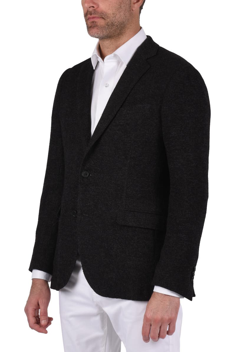 Ibiza Textured Knit Sport Coat, Alternate, color, Charcoal