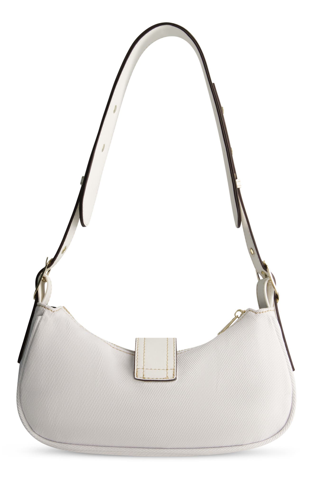 Multi-Strap Denim Shoulder Bag, Alternate, color, WHITE
