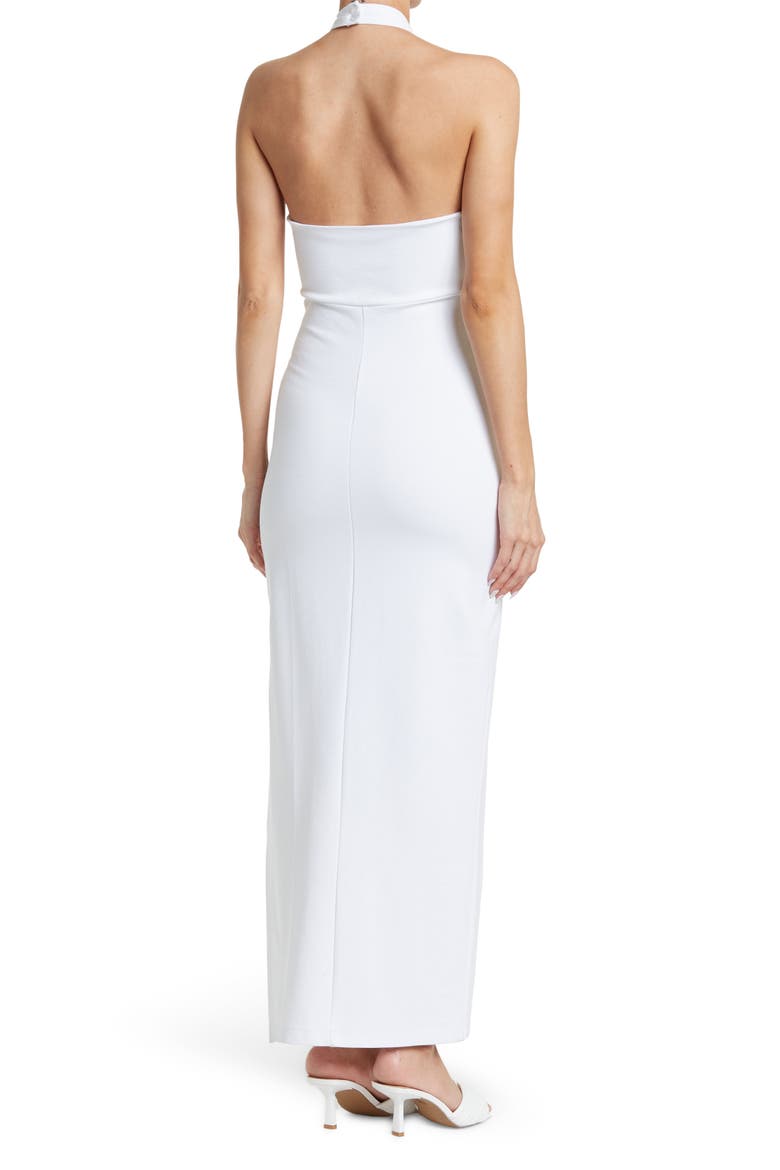 High Slit Maxi Dress, Alternate, color, WHITE