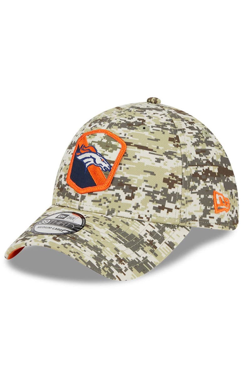 New Era Men's New Era Camo Denver Broncos 2023 Salute To Service 39THIRTY Flex Hat, Alternate, color,