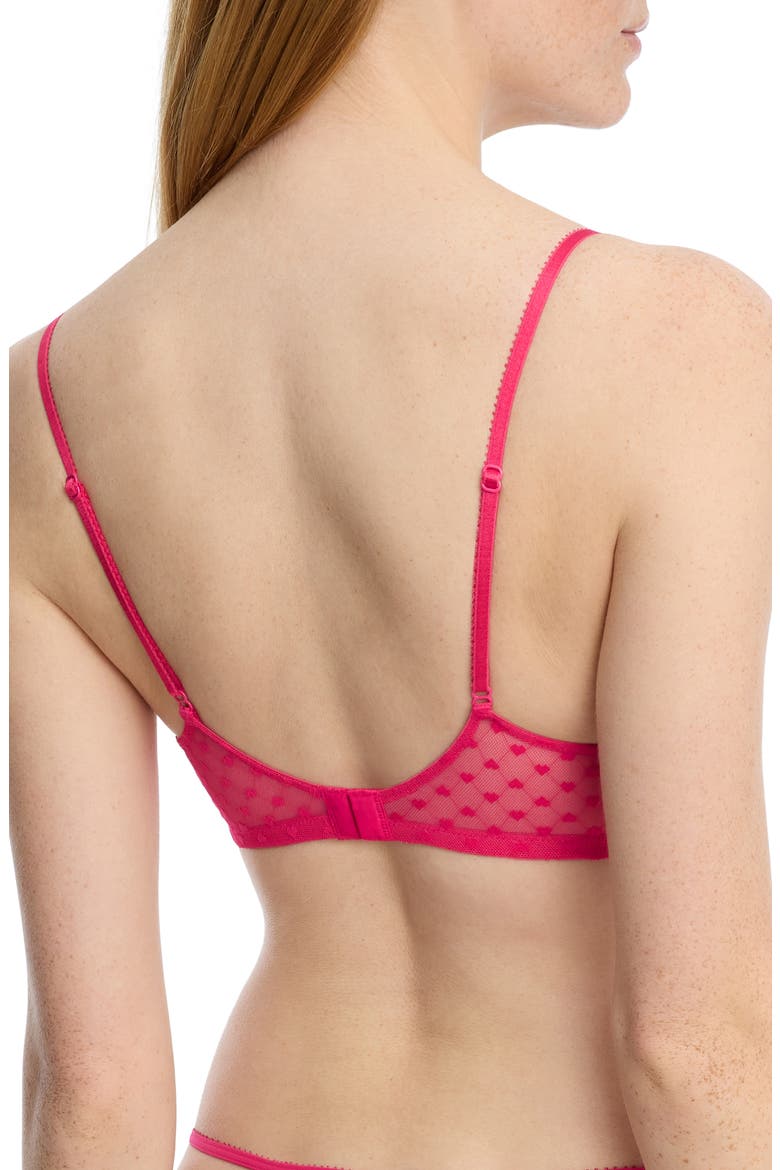 Heart Breaker Lace Underwire Bra, Alternate, color, NEON FUCHSIA
