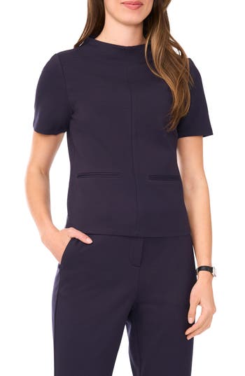 Halogen ® High Neck Top In Blue
