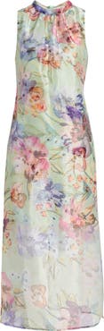 Vince Camuto Floral Sleeveless Organza Dress