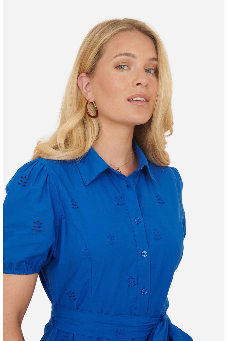 Cotton Shirt Midi Dress, Alternate, color, Blue