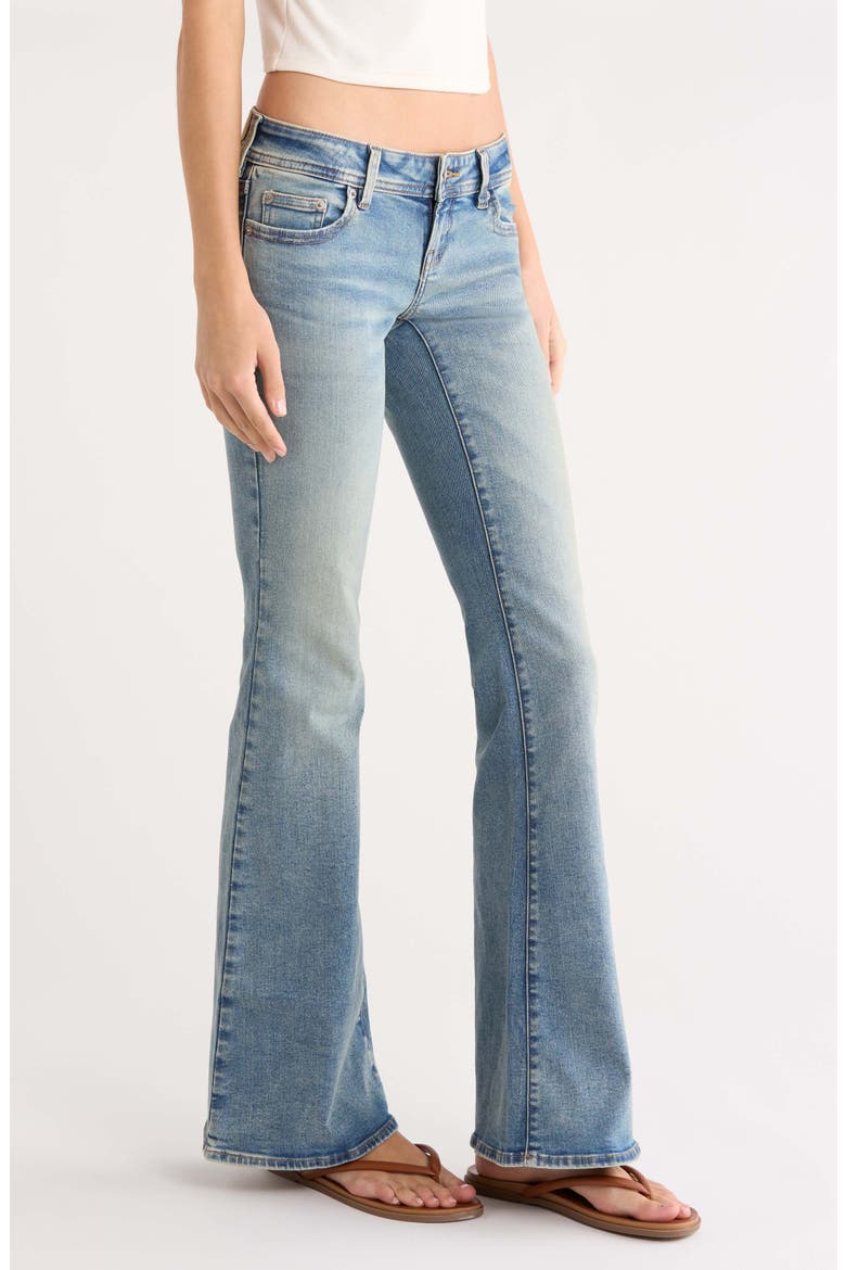 Alana Low Rise Flare Jeans, Alternate, color, MEDIUM INDIGO