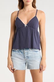 Madden Girl Picot Edge Babydoll Camisole
