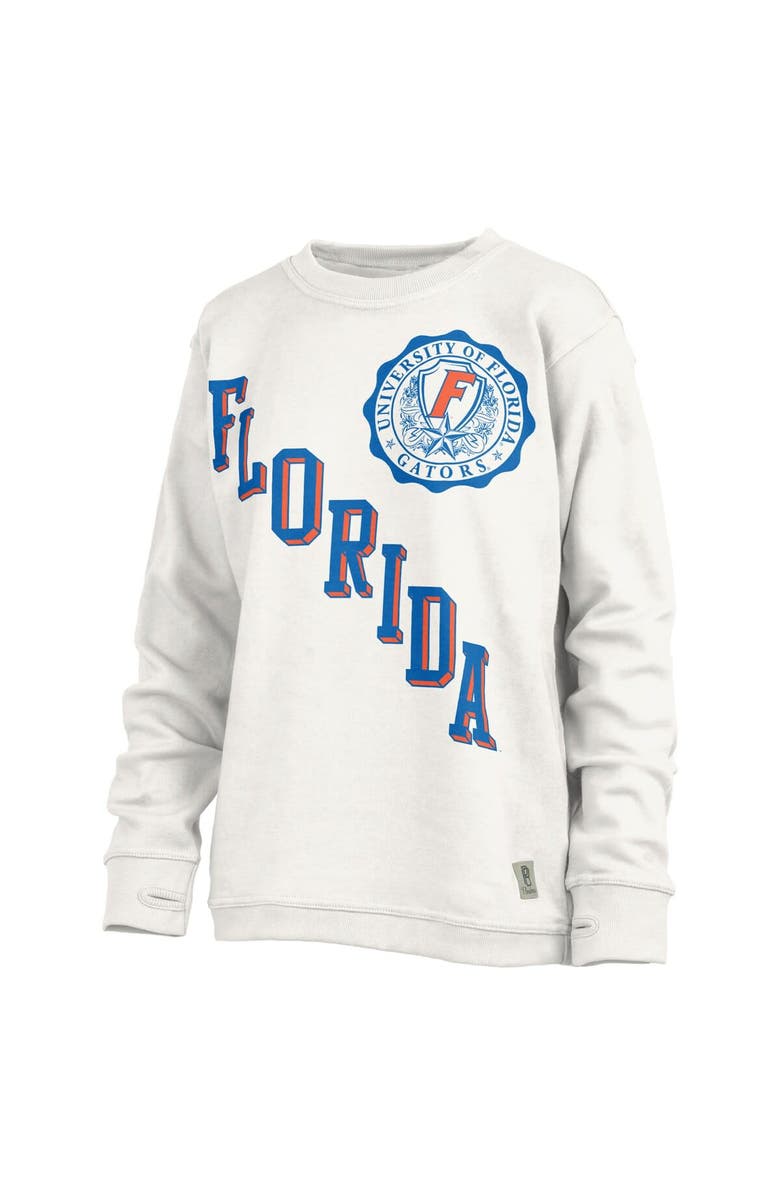 PRESSBOX Women's Pressbox White Florida Gators Shoreline Sundown Pullover Sweatshirt, Main, color,
