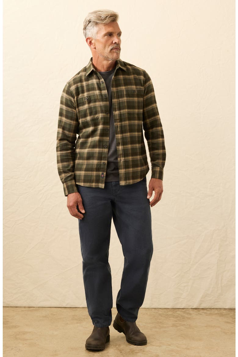 Heirloom Portuguese Flannel Shirt, Alternate, color, GARRET VERDE PLAID