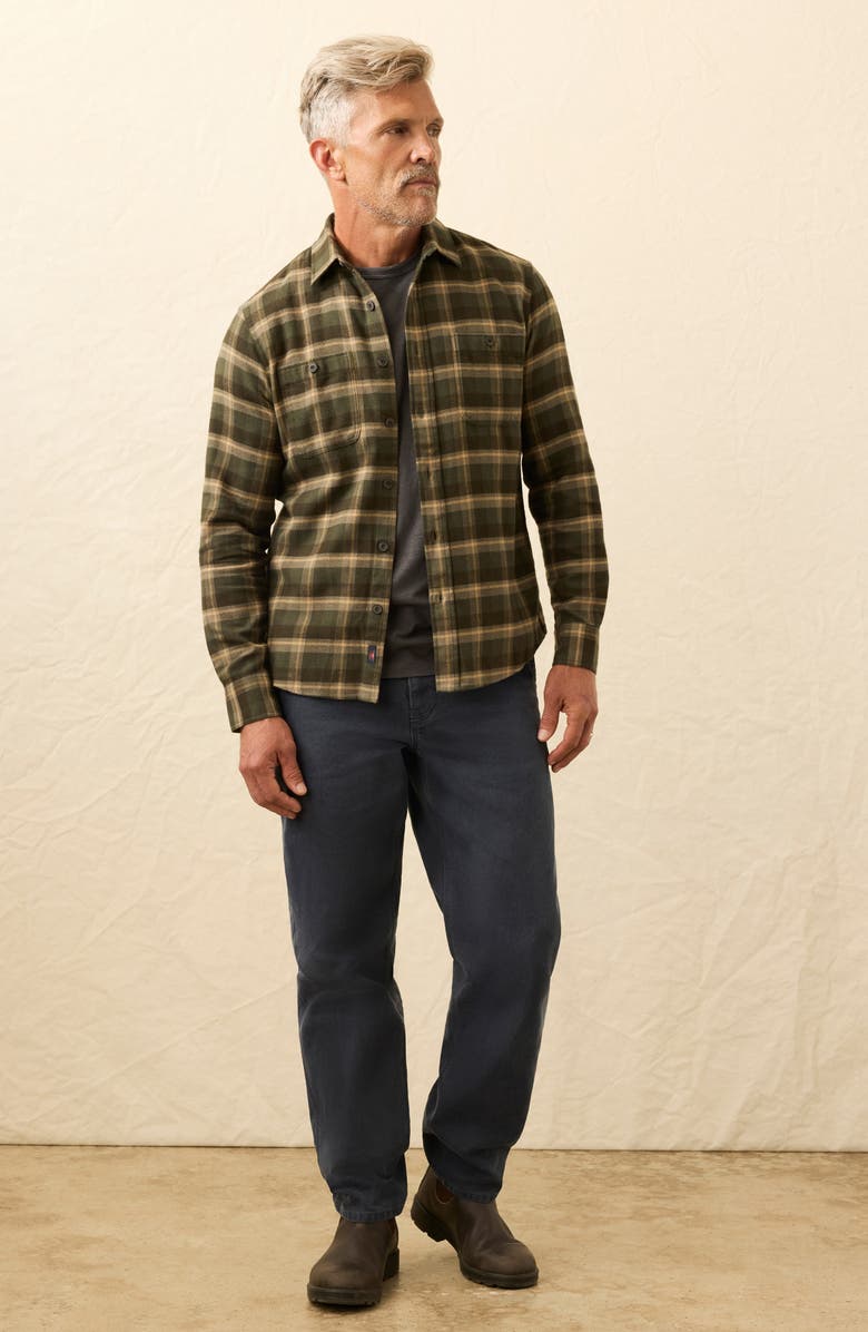 Faherty Heirloom Portuguese Flannel Shirt, Alternate, color, Garret Verde Plaid