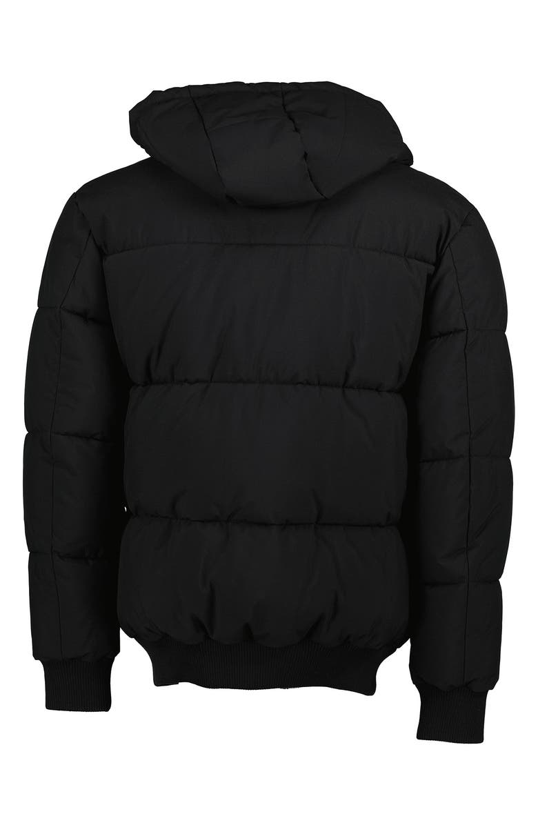 Noize Gunnar Hooded Puffer Bomber Jacket, Alternate, color, Black