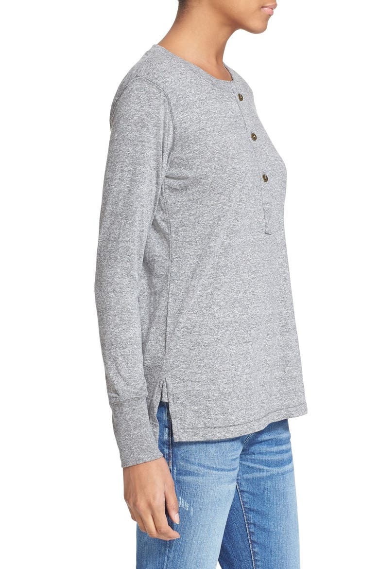 'The Slim' Henley Top, Alternate, color, HTR GREY