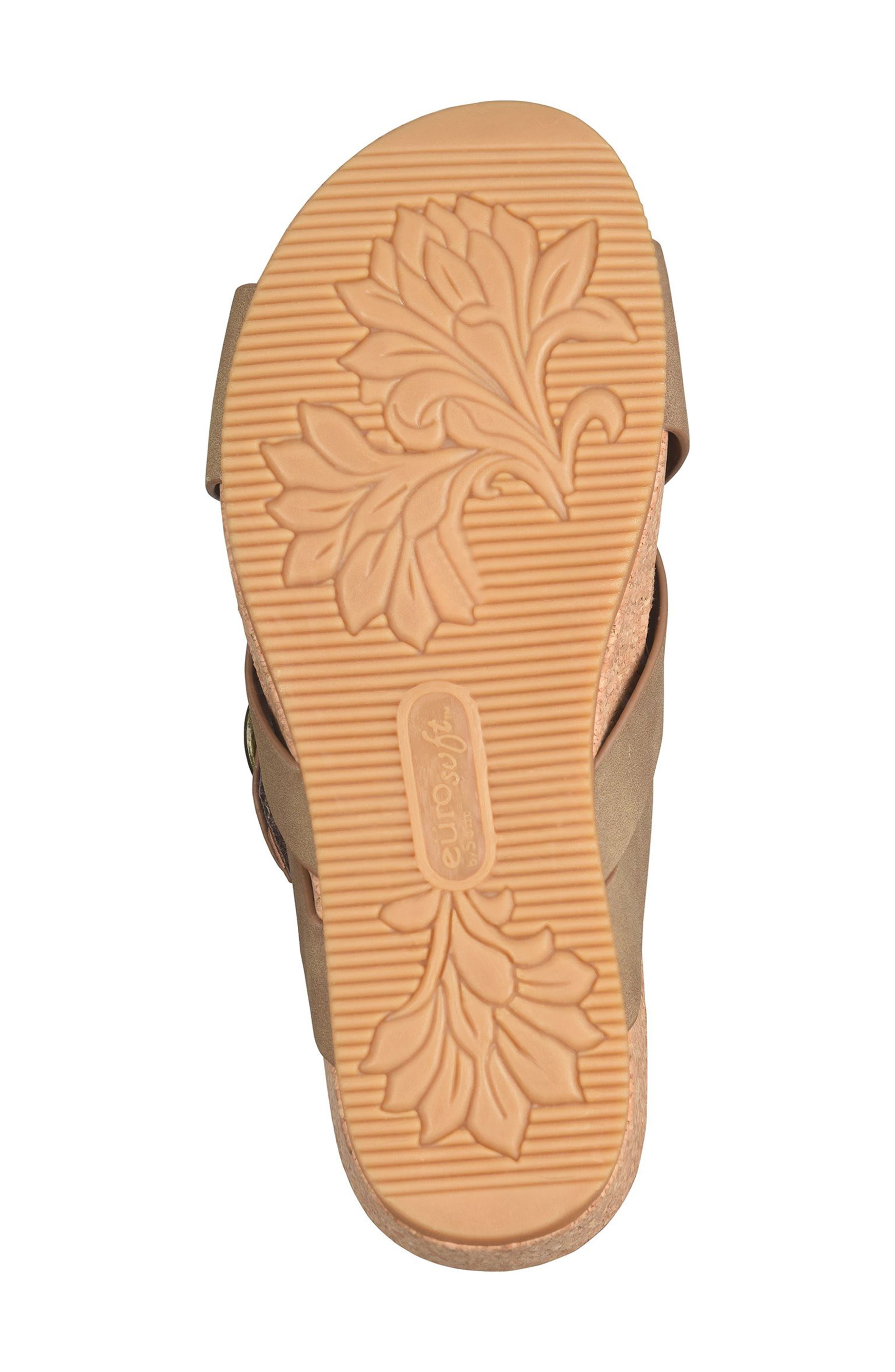 EUROSOFT Grainger Wedge Sandal, Alternate, color, Stone