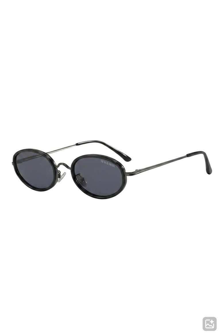 Ciel 64mm Oversize Oval Sunglasses, Alternate, color, BLACK