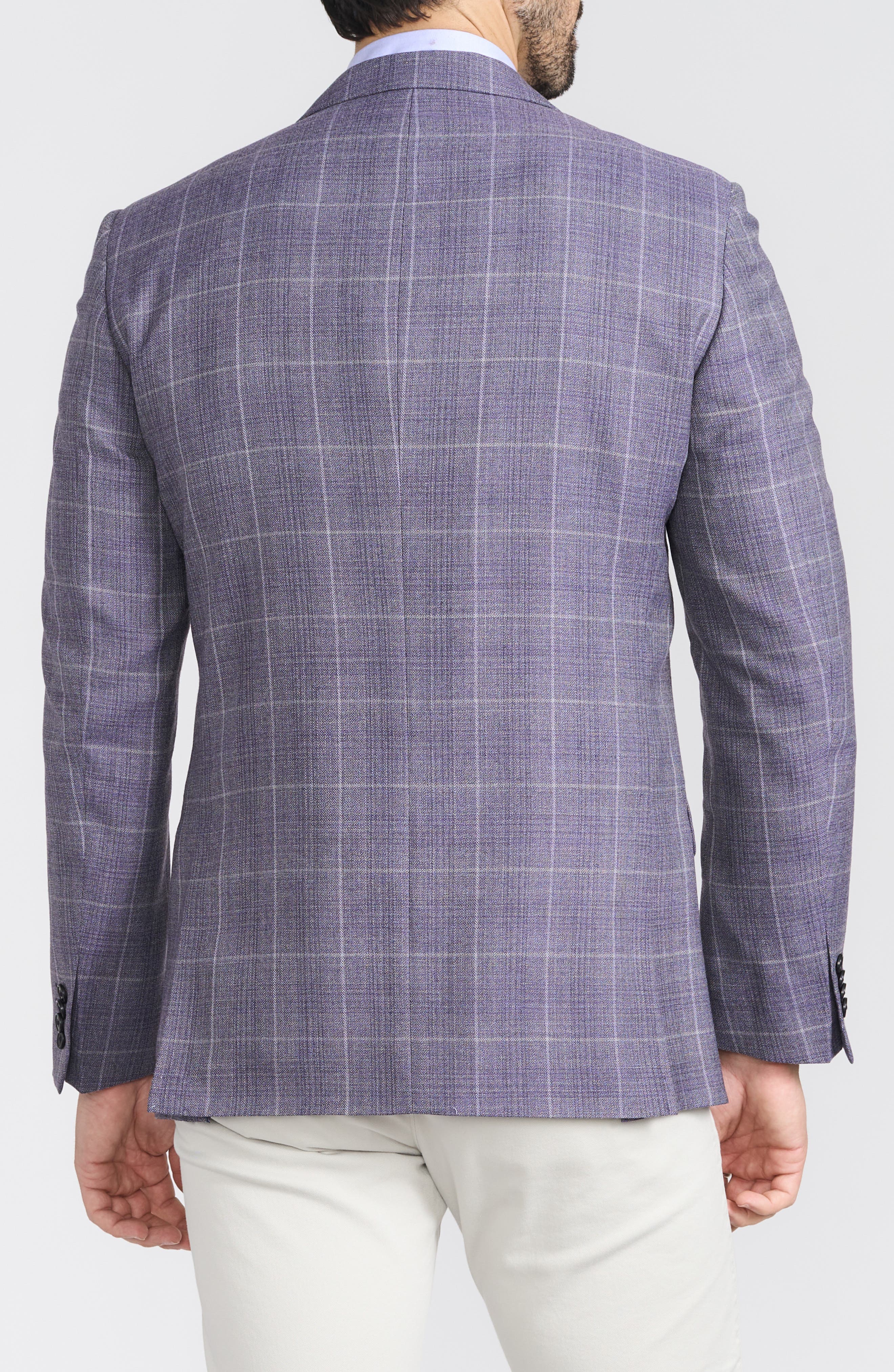 Lavender Plaid Wool Blend Sport Coat - image 2
