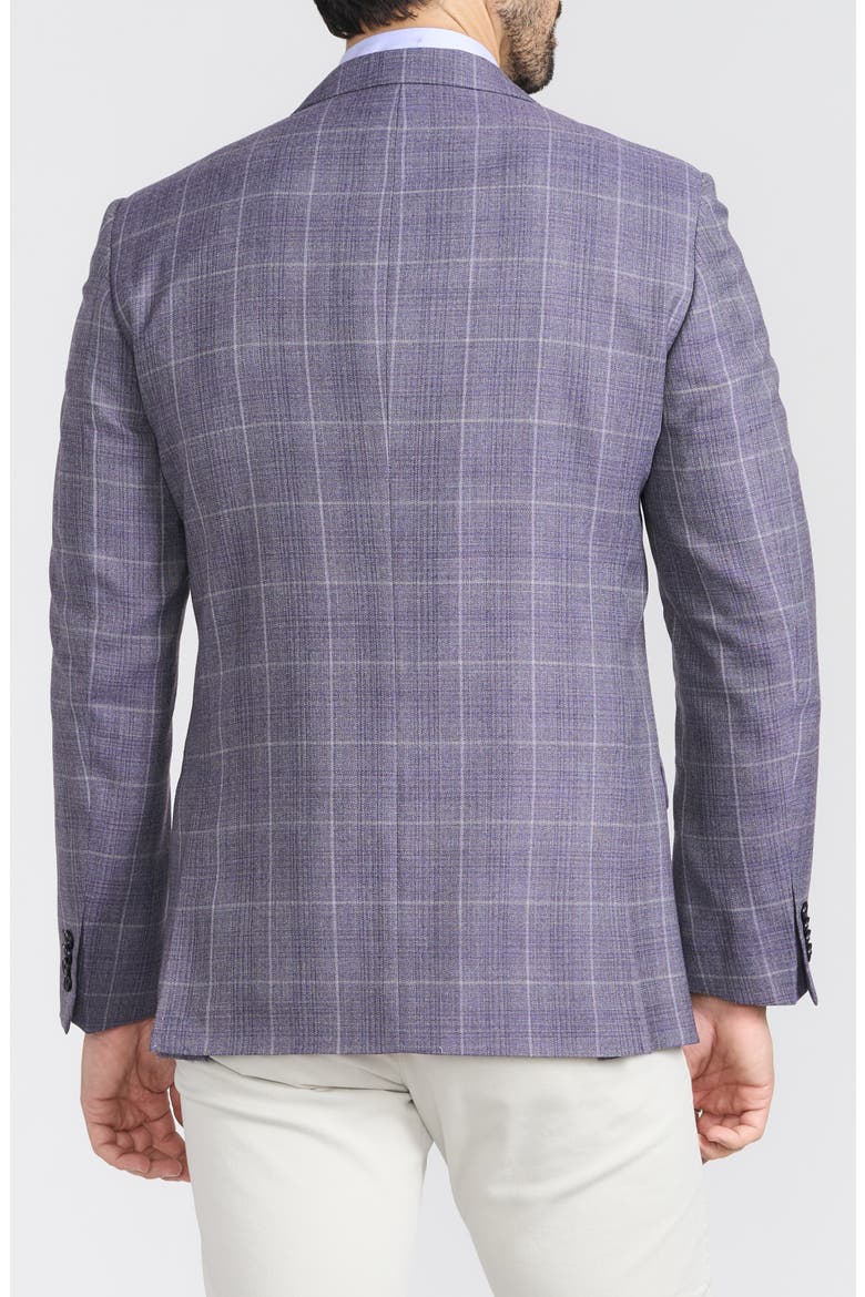Lavender Plaid Wool Blend Sport Coat, Alternate, color, LAVENDER