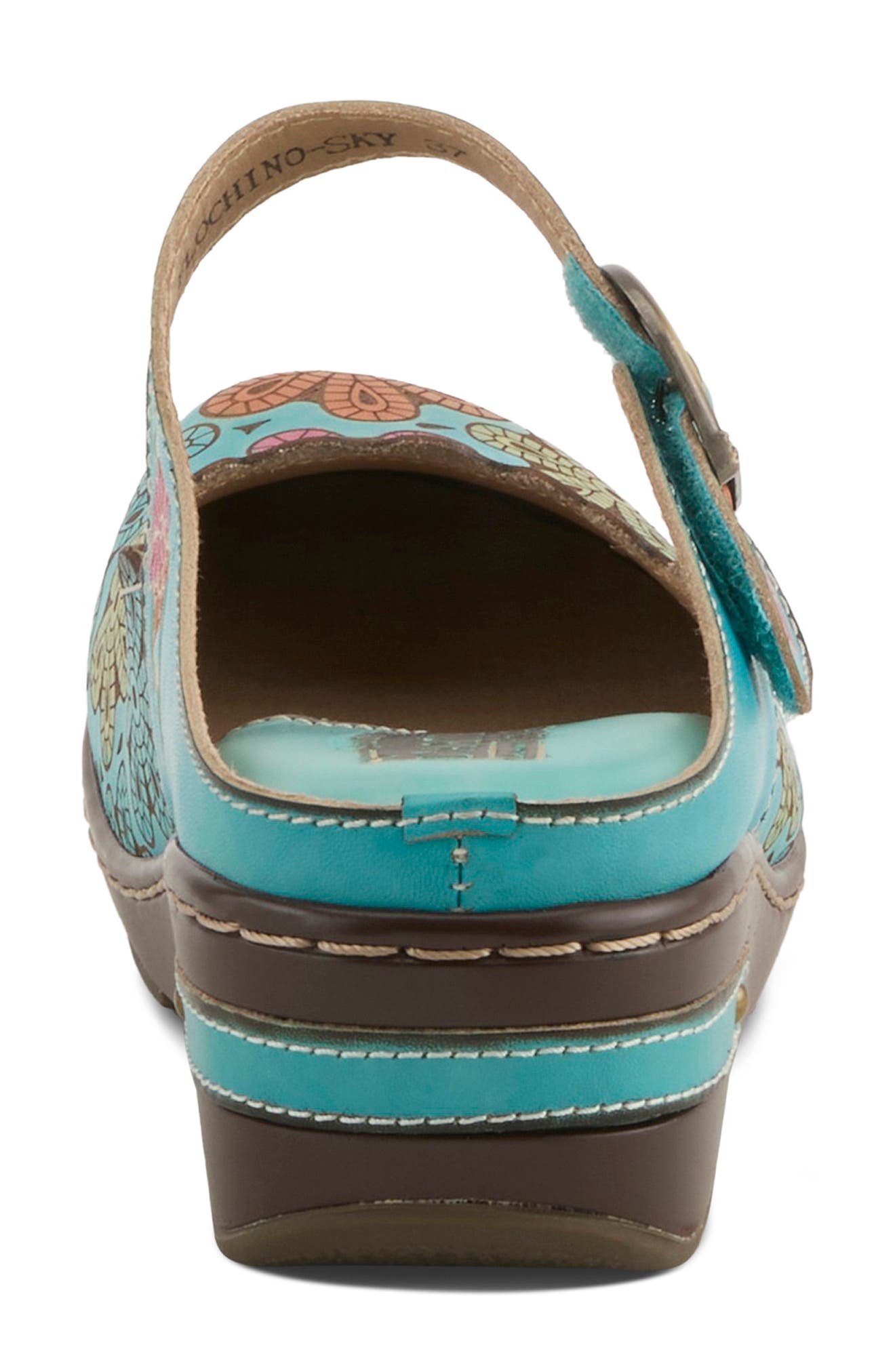 L'Artiste by Spring Step Flochino Clog, Alternate, color, Turquoise Multi