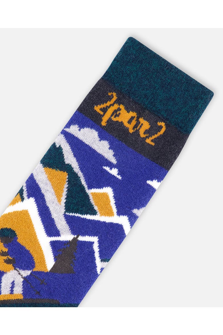 Baby Boy Winter Ski Socks with Merino Wool, Alternate, color, Deep Teal