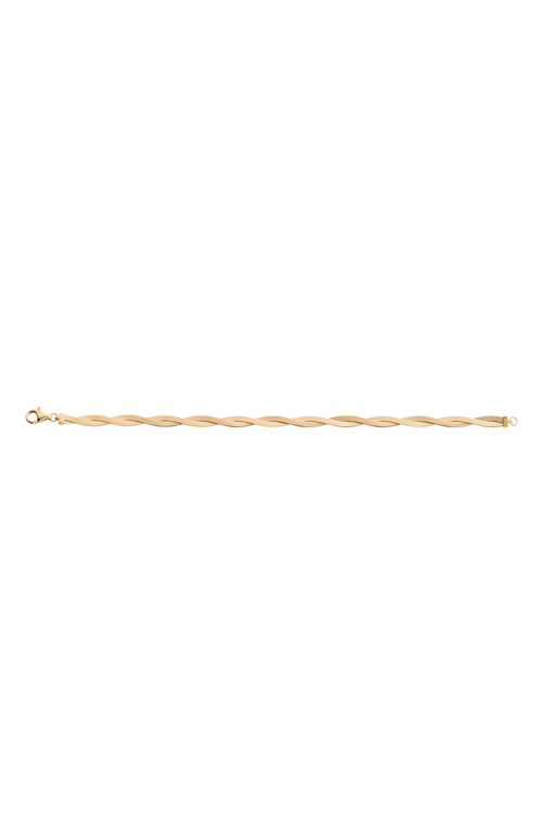 Aurate New York Herringbone Twist Bracelet In Yellow