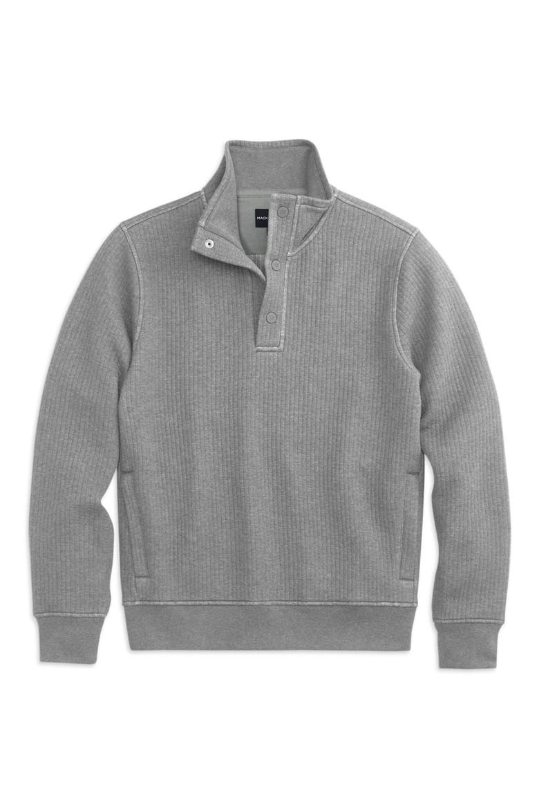 Quilted Popover Sweatshirt, Main, color, GREY HEATHER