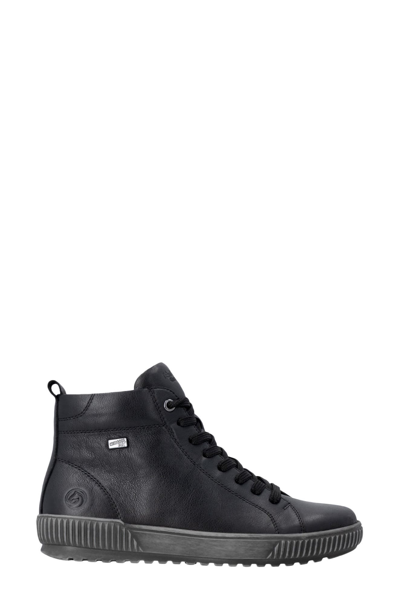 Maditta 82 Leather High Top Sneaker, Alternate, color, BLACK