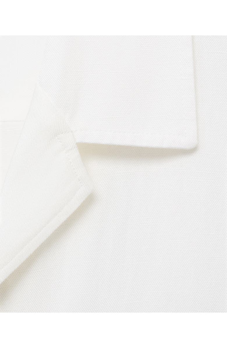MANGO Regular Fit Camp Shirt, Alternate, color, Off White