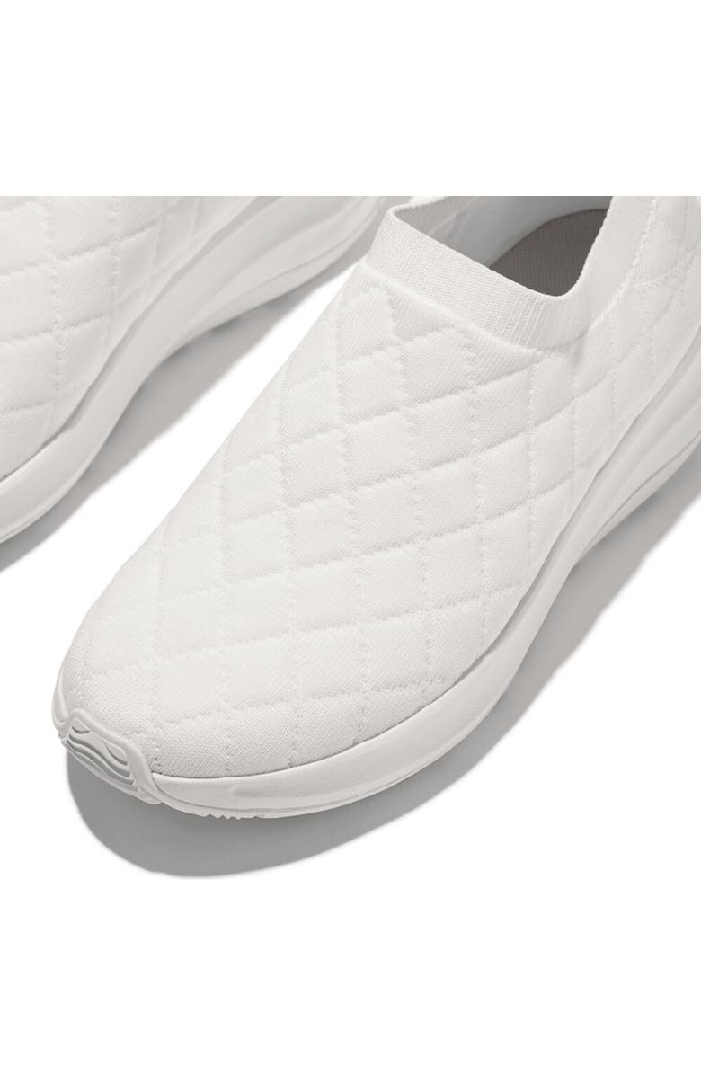 FitFlop F Mode Flow Quilted Knit, Alternate, color, Urban White