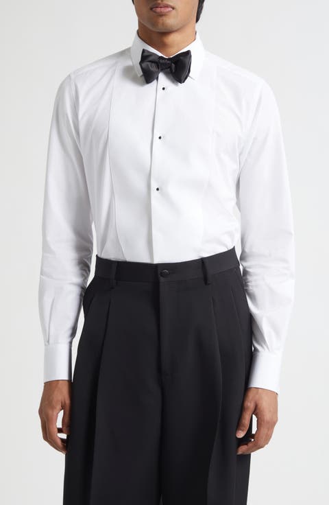 Gold Fit Cotton Poplin Tuxedo Shirt