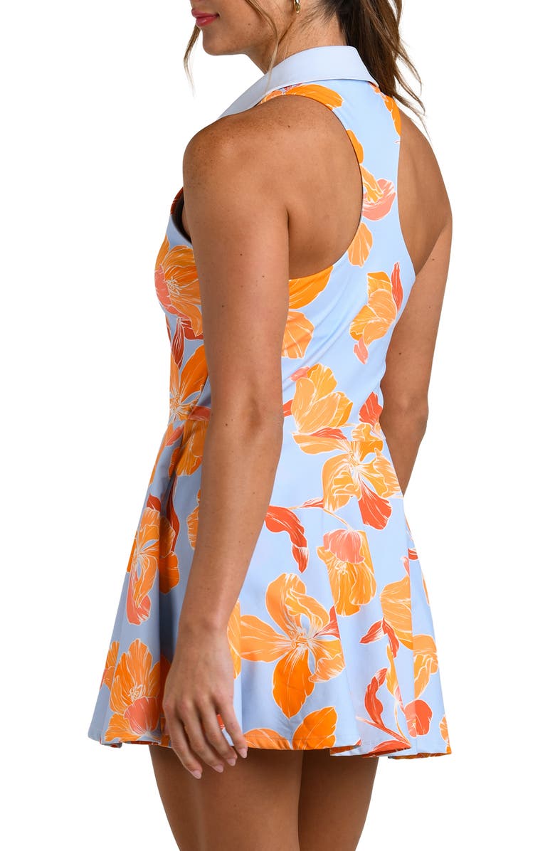 La Blanca Outline Floral Tennis Dress, Alternate, color, Drift