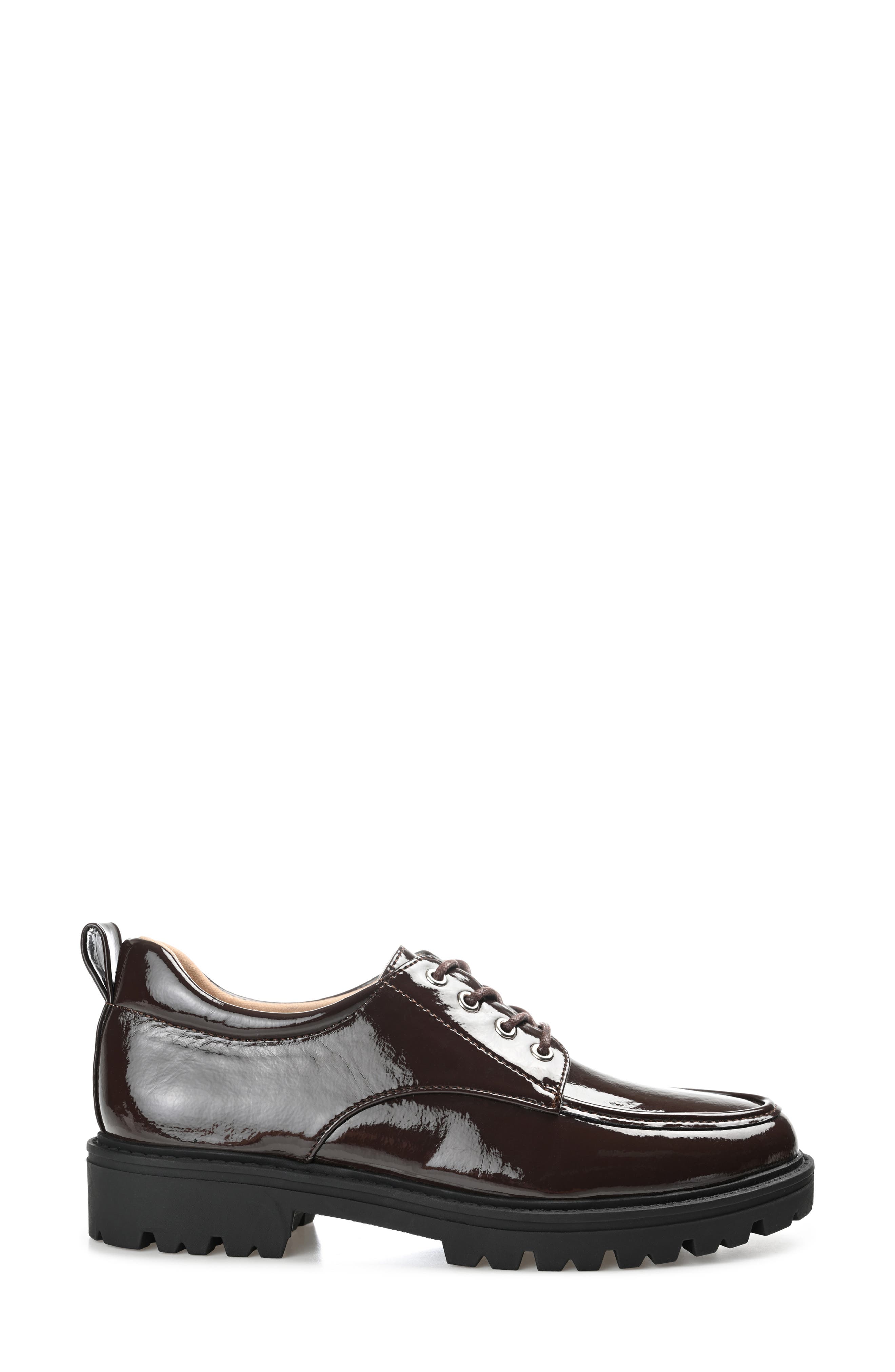 Journee Collection Zina Lug Sole Derby - Wide Width, Alternate, color, Brown